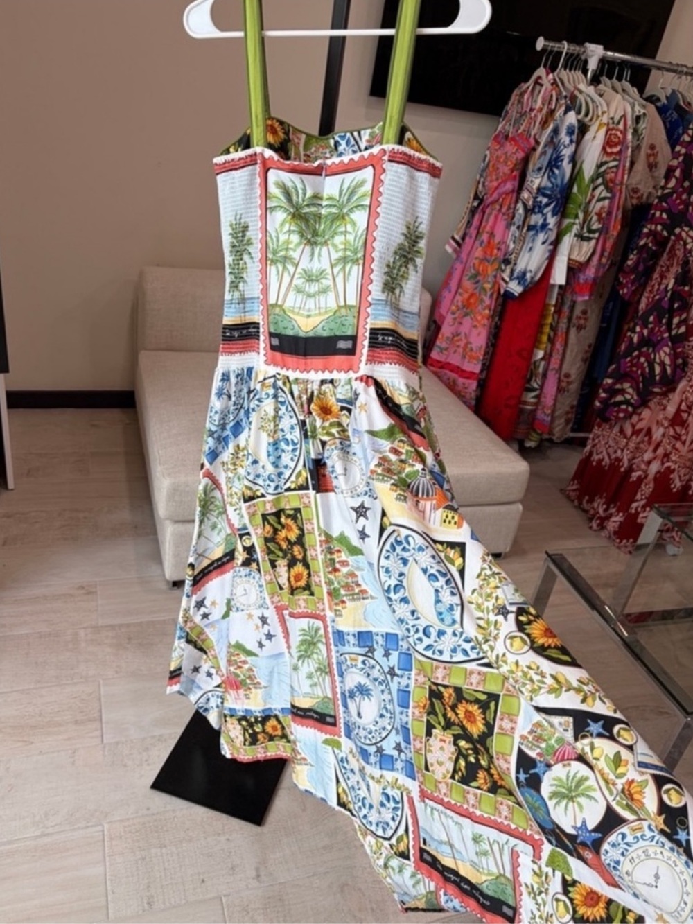 Farm Rio: Multicolor Latin Trip Scarves
Organic Cotton Midi Dress - Picture 8 of 13